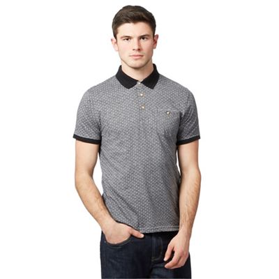 Red Herring Grey diamond patterned polo shirt